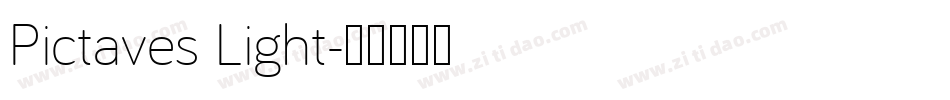 Pictaves Light字体转换